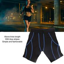 Pantalón Corto Compresivo para Baloncesto y Entrenamiento, Tejido Elástico de Secado Rápido y Transpirable, Color Azul Talla L - Multicolor - Ver 1