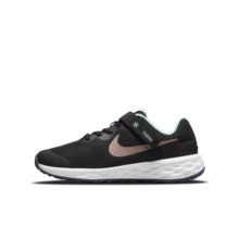 Nike REVOLUTION 6 FLYEASE NN (GS) 女款跑步鞋 DD1113-005 - 黑\灰 - 查看 1