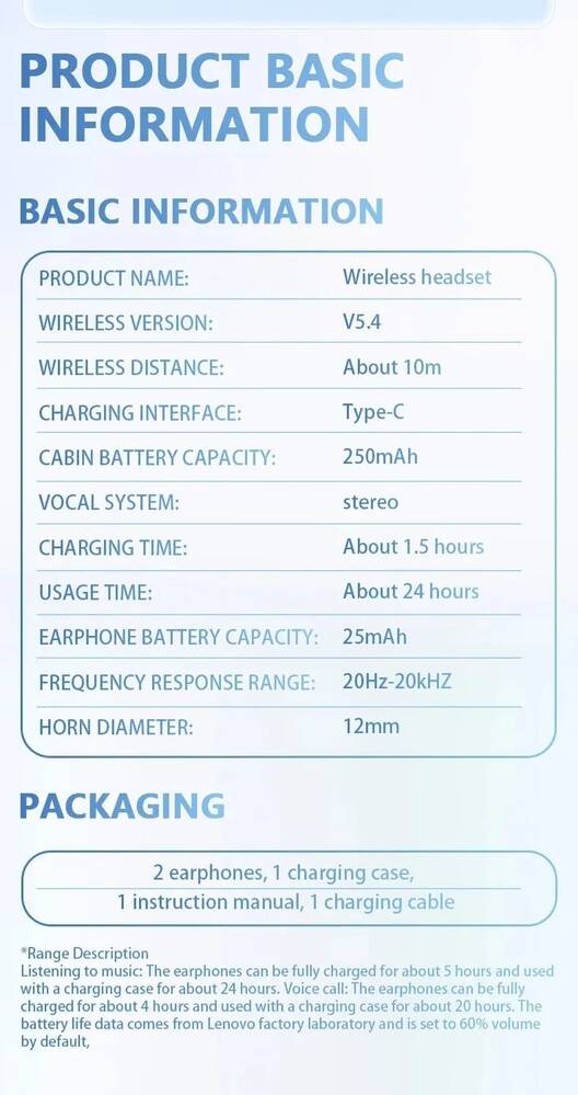 Tai nghe không dây Bluetooth Lenovo EA420 giảm tiếng ồn, kẹp tai, dẫn truyền qua xương và tai nghe thể thao ngoài trời - màu đen - Xem 8