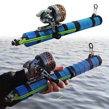 1 Set Outdoor Fishing Slingshot Rod + Reel Combo, Portable Bait Launcher Equipment, Fishing Rod And Reel Combo For Fishing Enthusiasts - Blue - View 2