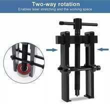 Descargador de engranajes con doble abrazadera, descargador de tracción con doble abrazadera, descargador multifuncional, descargador de tracción, rodamientos de rodillos, 3 pulgadas / 8 pulgadas. - 3 pulgadas - Ver 7