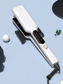 1支宽钛金直板夹，适用于浓密卷发，2英寸快速加热直发造型夹，双电压，自动断电，女士礼物 - 美規A型插(110-127V) - 查看 4