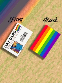 1pc Custom Photo And Name NFC Card Custom Picture&Music Membership Card - Gay Pride Card Custom Membership Cards - Add You Own Photo - Personalized Gay Name Card For Men Money Wallet Mini Wallet Purse Wallet Small Wallet - Multicolor - View 3