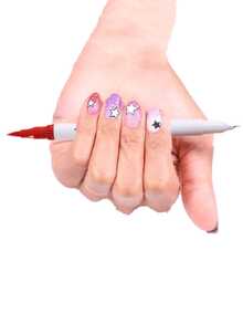 12色双头哑光美甲涂鸦笔+软毛笔头，可用于绘制3D抽象线条、精细细节、花叶图案等。 - 彩色 - 查看 4