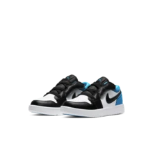 Nike JORDAN 1 LOW ALT (PS) Girls' Basketball Shoes BQ6066-004 - Black/Black-laser Blue-white - View 6