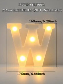 1pc LED Letter Lights Pink Lamp, Glitter Letters, Light Up Alphabet, Letters Sign, Dry Battery Powered, For Home Party Decoration Night Bar Wedding Birthday Christmas Lamp Girls Gift, Night Light For Proposals, Birthdays, And Photo Props, The Best Gift For Mother's Day And Father's Day - Multicolor - View 13