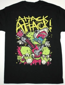 Attack Attack! Funny Short Sleeve Gift For Fan All Size S To 5XL T-Shirt_1 - màu đen - Xem 1
