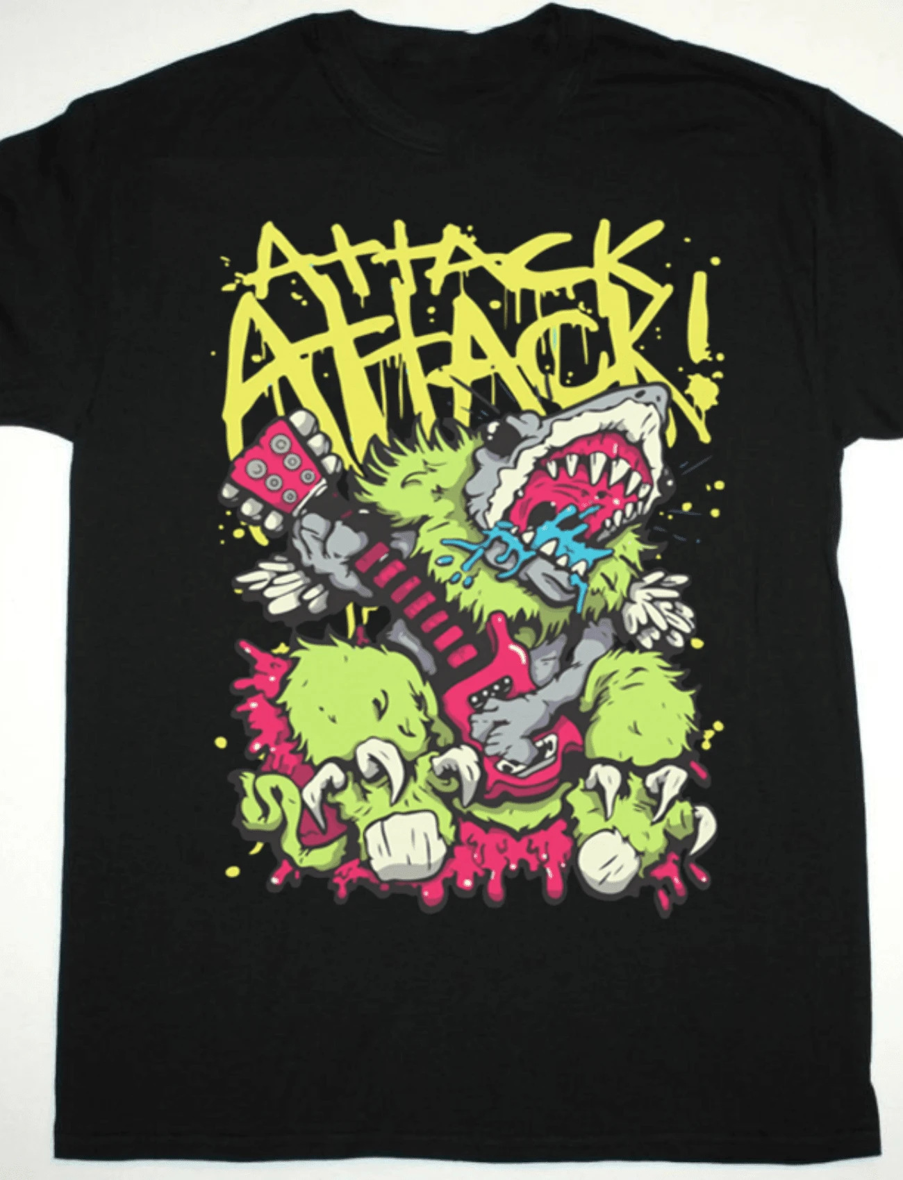 Attack Attack! Funny Short Sleeve Gift For Fan All Size S To 5XL T-Shirt_1 - màu đen - Xem 1