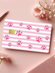 1pc Animal Paw Print Credit Card Sticker, Creative Personalized Ultra-Thin Cool PVC Anti-Fingerprint Credit Card Protector, High Quality, Scratch-Resistant, Suitable For Men And Women, Applicable To Small Chip Cards, Bank Cards, Credit Cards, Transportation Cards, Campus Cards, Etc., Can Be Used For DIY Decoration, Back To School Supplies, Cute Pets, Pet Lovers (Random Style Shipped) - Multicolor - View 4