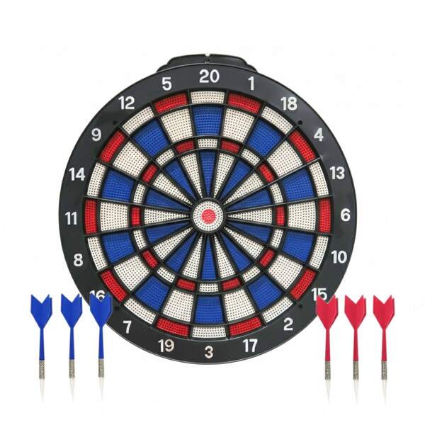14-Inch Dart Set, Plastic Dart Board, Soft Darts, Ultra-Thin Spider Darts, Indoor Decor, Party Game, Outdoor Portable Game