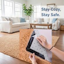 12 PCS Non-Slip Gripper Pads, Reusable Washable Anti-Slip Mat, Strong Adhesion To Prevent Sliding & Curling, For Rugs, Table Mats, Bowls & Small Objects Home Office Essentials - màu đen - Xem 4