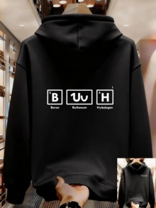 Regalos de sudadera a cuadros para hombres - Negro - Ver 1
