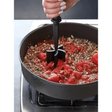 1pc Multifunction Meat Masher,Meat Cutter, Bibimbap, Stirring, Grinding, Mashing Meat Patties, Hash Browns, Easy Clean Kitchen Tool  Manual Meat Chopper Meat Chopper Tool  Meat Chopper Steel  Meat Chopper With Blad Grinder Meat  Christmas Ready Home Cleaning Kitchen Cleaning Cooking Utensils  Cocina Kitchen Essentials Kitchen Gadgets Kitchen Decor Kitchen Accessories - 黑色 - 查看 9