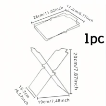 Foldable Camping Trash Rack - Portable Folding Trash Rack, Picnic BBQ Trash Rack, Multifunctional Collapsible Trash Bag Holder - Portable White Metal Outdoor Camping And Kitchen Storage Rack, Space-Saving Design, Suitable For Picnics And Travel, Practical Rack, Multipurpose Outdoor Leaf Bag Rack, Suitable For Yard, Camping, Kitchen, Garden, Lawn, Indoor And Outdoor Use, Camping Accessories, Kitchen Accessories, Kitchen Tools