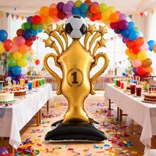 Football Balloons, Football Trophies, Football Shoes Designs, Suitable For Birthday Parties, Sports Events, School Gatherings, Anniversary Celebration Parties' Balloon Decorations, Celebration Scenes For Football Enthusiasts, And Party Decoration Balloons. - Multicolor - View 9
