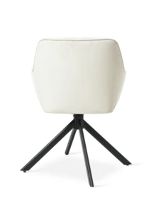 Goeurvant Modern Grid-Stitched Upholstered 360° Swivel Dining Chairs With Armrests And Removable Cushion For Dining Room, Living Room, Office - Set Of 2 / Set Of 4 / Set Of 6 - Cream - Apricot - View 8