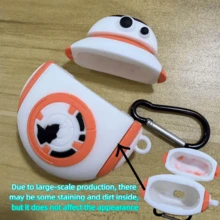 Star Wars Robot Bluetooth Wireless Earphone Protective Case, Suitable For 2nd Generation, 1st/2nd Generation Universal Bluetooth Earphones, Creative 3D Silicone Material