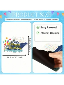Bộ 12 món quà tặng tiệc trên du thuyền, đồ trang trí cửa du thuyền, nam châm dán xe hình đại dương, nam châm dán tủ lạnh hình đại dương, nam châm dán tủ lạnh Carnival (sinh nhật) - Nhiều màu - Xem 3
