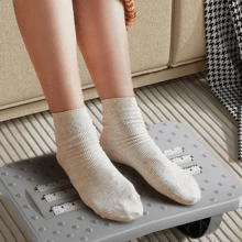 1pc 180° Rotating Ergonomic Office Desk Footrest, Durable Plastic Material With 8 Ventilation Holes, Provides Foot Support And Posture Correction Under Desk, White/Black Available, Simple Design, Sturdy Structure, Can Be Used As Desk Foot Pad Or Workstation Footstool - Multicolor - View 7