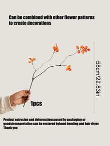 1PC/2PCS, 39.37-Inch Artificial Red Berry Branches, Holly Berry Branches Are Suitable For Autumn And Winter Decoration, Chinese New Year, Easter, St. Patrick's Day, Weddings, Parties And Home Table Center Decoration.