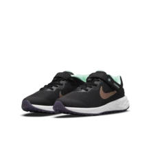 Nike REVOLUTION 6 FLYEASE NN (GS) 女款跑步鞋 DD1113-005 - 黑\灰 - 查看 6