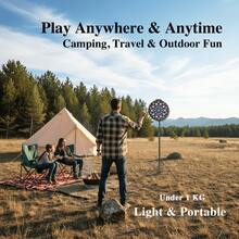 14英寸飞镖套装，塑料飞镖靶，软式飞镖，超薄蜘蛛飞镖，室内装饰，派对游戏，户外便携游戏 - 藍色 - 查看 5