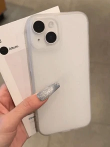 1pc Frosted Semi-Transparent Phone Case Compatible With IPhone 17, 17 Pro, 17 Air, 17 Pro Max, 11, 11 Pro, 11 Pro Max, 12, 12 Pro, 12 Pro Max, 13, 13 Pro, 13 Pro Max, 14, 14 Pro, 14 Plus, 14 Pro Max, 15, 15 Pro, 15 Plus, 16, 16 Pro, 16 Pro Max, 16 Plus, 17 Air, 17 Pro, 17 Pro Max - Matte White - View 2