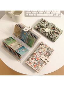2024 Floral Oil Painting Card Holder - Vintage Women's Wallet, Multi-Card Slots, Large Capacity ID Card Holder, RFID Blocking Wallet, Can Hold Over 20 Cards - Multicolor - View 7