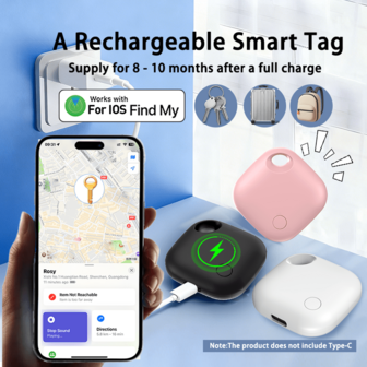 RSH 适用于iOS系统的智能标签，蓝牙行李追踪器。电池续航时间长，可充电，配合“查找我的”（仅限iOS）应用程序使用，可定位钥匙、行李、背包等物品。