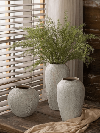 1pc Handcrafted, Vintage-Designed Thick Ceramic Hydroponic Vase, Nordic Minimalist Style, Frosted Surface, Bohemian And Japanese Retro Style, Suitable For Farmhouses, Living Rooms, Dining Rooms, Dining Tables, Desks, Bookshelves, Desktop Decorations, And Home Decor.