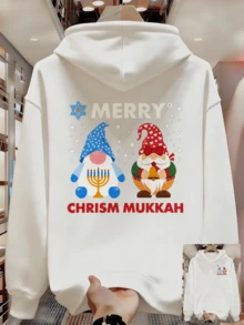 New Spring And Autumn Hoodie, Printed Jogging Set For Men - White - View 1