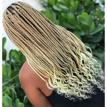 JUMBO T27/613 OMBRÉ MEL PLATINADO | FIBRA PARA BOX BRAIDS E TRANÇAS | CABELO SINTÉTICO ALTA TEMPERATURA 400G - Dourado - Visão 2