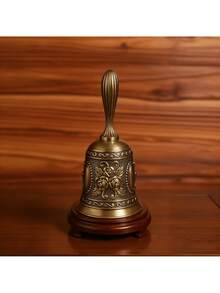 1/2/3个精美黄铜手铃 - 高级抛光工艺，经久耐用的金属结构，适用于婚礼、庆典、仪式、节日聚会和文化活动，优雅设计，表面光滑，清脆悦耳的声音可提升氛围，是特殊场合理想的装饰性和功能性配件。