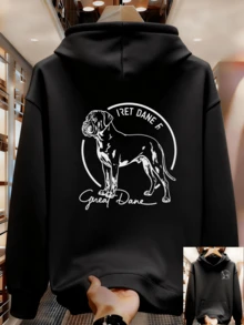 Sudadera con capucha para hombres de primavera y otoño, diseño simple, adecuada para el trabajo - Negro - Ver 1