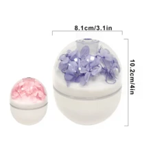 Humidificador Petal, humidificador, humidificador para flores preservadas, difusor de aromaterapia USB portátil para coche, bruma hidratante con luz nocturna y sonido suave. Adecuado para dormitorios, oficinas, salones, escritorios y vehículos. - Morado - Ver 3
