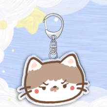 1pc Cute Cat Cartoon Acrylic Keychain/Gift For Couples And Fans/Car Key Chain/Bag Pendant - Multicolor - View 11