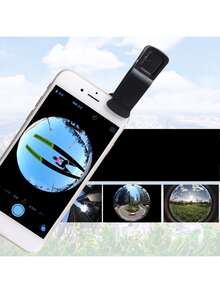 Universal Clip 0.45X Super Wide Angle & Macro 2-In-1 Lens For Smartphone, Assorted Styles Compatible With Iphone Android Phone For Winter Vacation, Travel, Creative Photography, Social Media Content, Vlogging Vacation Travlel Studio Outdoor Live Streaming Travel Vlog Video Recording Influencer Content Phone Accessories Phone Camera Lens Photography Accessories - Black - View 5