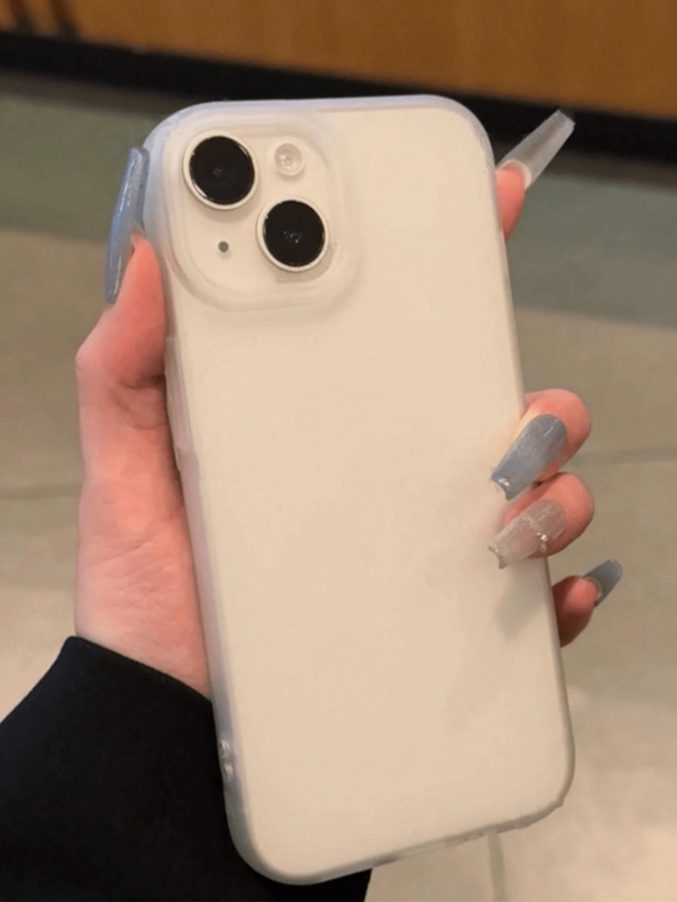 1pc Frosted Semi-Transparent Phone Case Compatible With IPhone 17, 17 Pro, 17 Air, 17 Pro Max, 11, 11 Pro, 11 Pro Max, 12, 12 Pro, 12 Pro Max, 13, 13 Pro, 13 Pro Max, 14, 14 Pro, 14 Plus, 14 Pro Max, 15, 15 Pro, 15 Plus, 16, 16 Pro, 16 Pro Max, 16 Plus, 17 Air, 17 Pro, 17 Pro Max - Matte White - View 1