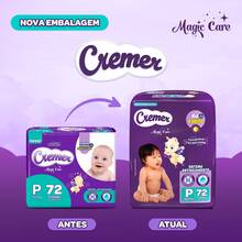 Fralda Cremer Hiper P 72 Unidades - Roxo - Visão 3