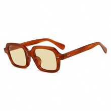 1 pieza Gafas decorativas de moda retro Y2K para mujer - marrón claro - Ver 9