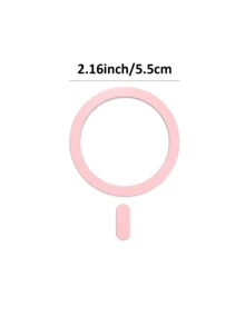 2pcs Wireless Charging Painted Iron Disc Magnetic Rings, Adhesive Magnetic Phone Holder Accessories, Universal Magnetic Sticker With Separate Tail Magnet, Enhance Magnetic Force Slim Fit No Trace No Damage Phone Magnetic Accessories - Multicolor - View 4