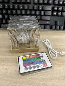 1 pezzo Lampada proiettore LED 16 colori Luci del Nord, alimentata tramite USB con telecomando - Luce notturna Aurora dimmerabile, adatta per decorazione camera da letto, casa theater e decorazione per feste | Regalo perfetto per Natale o compleanno, crea un'atmosfera da sogno, luce notturna per camera da letto, alloggiamento in plastica - Multicolore - Visualizzare 9