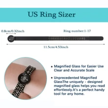 1pc/4pcs Professional Ring Sizer Tool, Micrometer Ring Gauge + Finger Sizing Tape, US-UK 4-In-1 Alloy Measuring Rod With Axis And Ring Size Scale, Suitable For DIY Fashion Jewelry