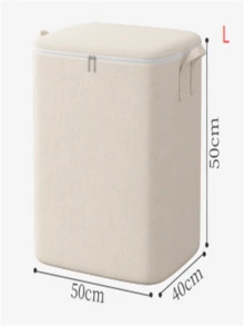 1 pieza Caja de almacenamiento plegable extra grande, hecha de lino, a prueba de humedad, diseño de múltiples compartimentos, resistente y duradera, adecuada para almacenar ropa, ropa de cama, juguetes, cajas, suministros para autocaravanas y artículos del hogar. Solución de almacenamiento multifuncional para ropa, armario del dormitorio y otros artículos. - Blanco - Ver 12