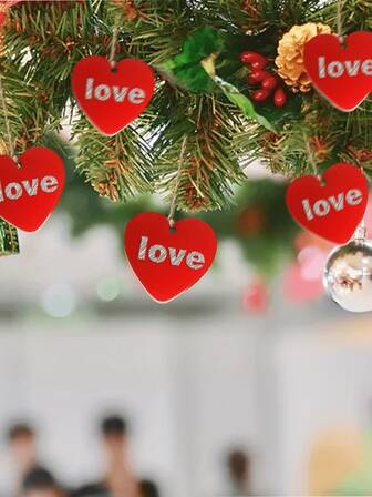 10/20pcs Mini Wooden Heart Ornaments - Vintage Style Decor For Weddings, Birthdays & Home Crafts