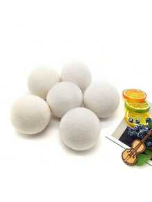 100% 天然可重复使用洗衣球 - 防静电柔顺球，温和呵护衣物，适用于轻柔洗涤程序 | 趣味设计 | 烘干球 | 家居必备套装，天然柔顺剂，防皱，去除宠物毛发，烘干纸张，烘干球 - 杏色 - 查看 3