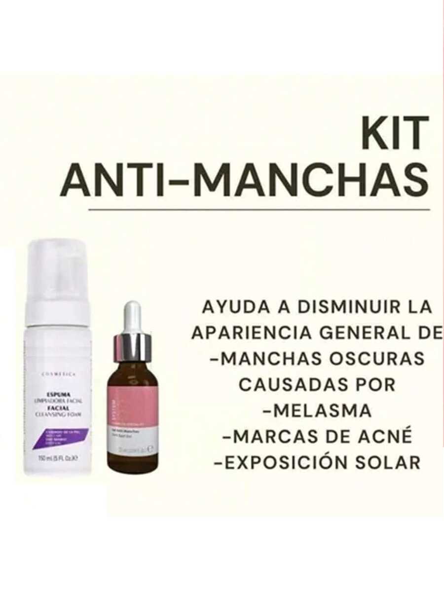 Dúo Quita Manchas, Espuma Limpiadora + Gel Anti-manchas. ADECUADO PARA TODOS LOS TIPOS DE PIEL.  Simplemente aplícalo a diario y sorpréndete con los resultados notables que obtendrás DESDE LA PRIMERA SEMANA.