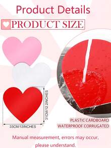 Valentine's Day Garden Sign With Red & Pink Love-Themed Outdoor Decor Large Single-Sided Heart Sign Perfect For Romantic Weddings, Engagements, Anniversaries Garden, Patio, Lawn Decor Valentine's Day Atmosphere Decor Ground - Multicolor - View 5