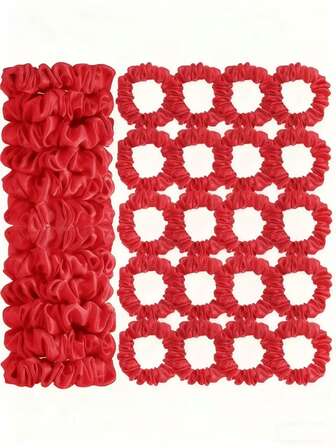 5/10/20 Pieces Of Women's Ponytail Holder New Women's Series Satin Hair Tie, Satin Ponytail Hair Tie, Multi-Functional Hair Tie, Suitable For Women, Coarse Grain Hair Tie, Simple And Atmospheric, Portable And Compact, Suitable For Daily Travel, Sports, Dressing, Back To School Season, Parties ,Hair Ties ,Scrunchies ,Scrunchy Hair Ties