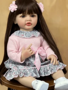 55cm Reborn Doll Soft Vinyl Body, Long Hair Princess, Perfect Birthday Gift , Christmas/Halloween Gifts Halloween/Thanksgiving Day/Christmas Gift
